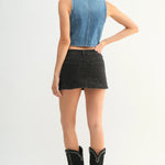Just Black - Denim Skort - washed black, womens skort collection