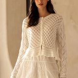 Cardigan With Peplum Bottom