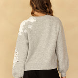 Lace Trim V Neck cardigan