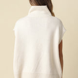 Sleeveless Mock Neck Sweater