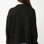 Button Front Cardigan - Black, Women's Tops Collection
