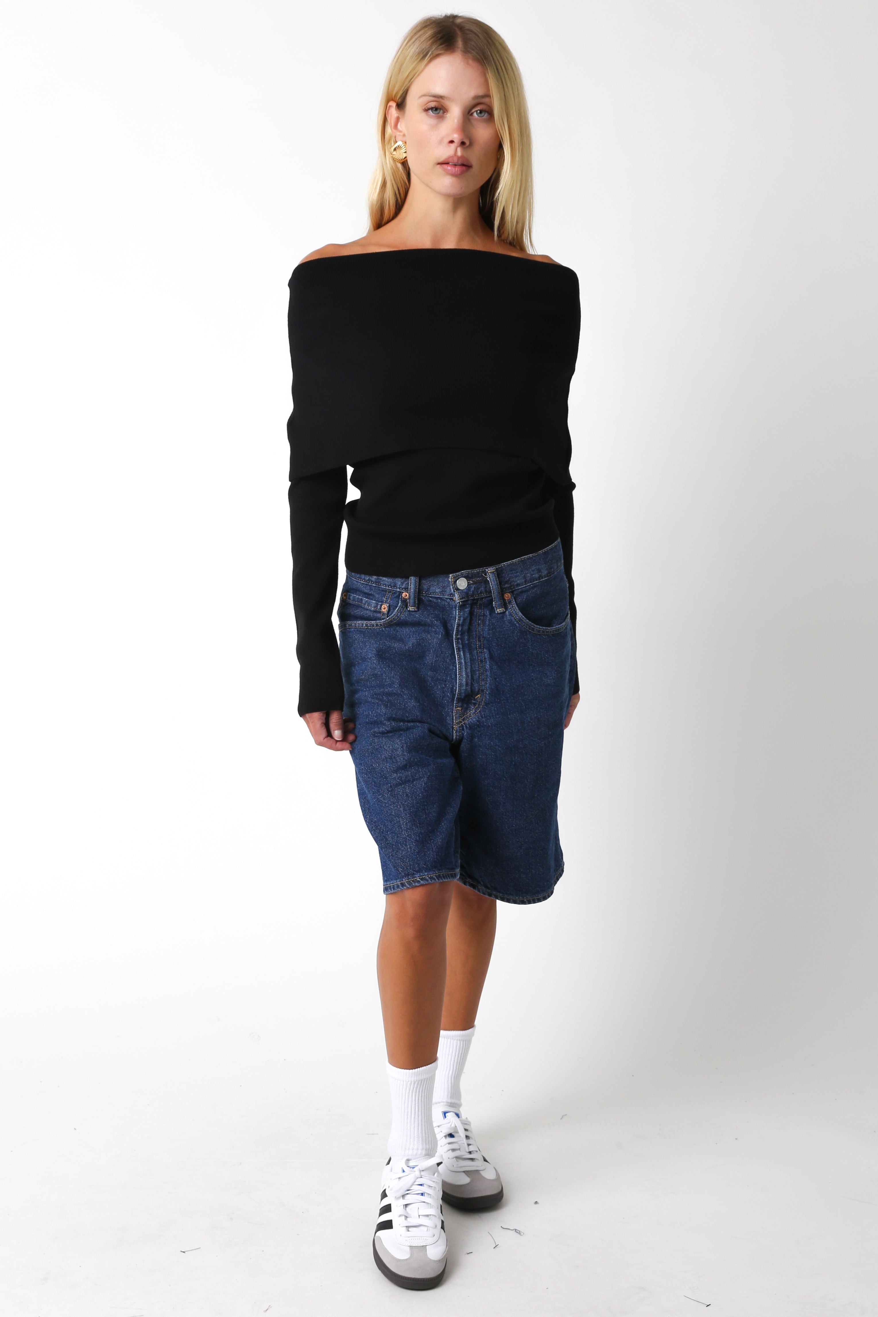 Off The Shoulder Sweater - black, womens sweater collection