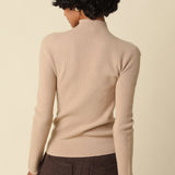 Long Sleeve Mock Neck Sweater Top