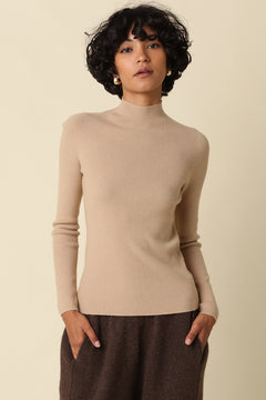 Long Sleeve Mock Neck Sweater Top