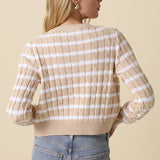 Striped Sweater Cardigan