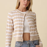 Striped Sweater Cardigan