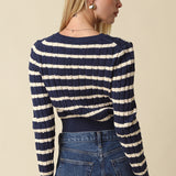 Striped Sweater Cardigan