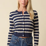 Striped Sweater Cardigan