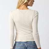 Button Up Cardigan - ecru, womens cardigan collection