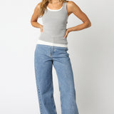 Double Layer Scoop Neck Tank