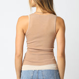 Double Layer Scoop Neck Tank