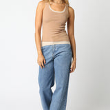 Double Layer Scoop Neck Tank