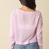 Thin Knit Button Cardigan