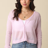 Thin Knit Button Cardigan