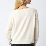 Light Crew Neck Sweater - cream, womens sweater collection