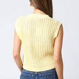 Sleeveless Knit Button Up