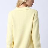 Collared Three Button Sweater