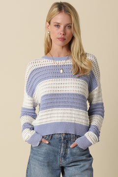 Striped Crochet Sweater