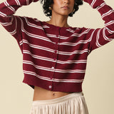 Stripe Button Down Cardigan
