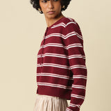 Stripe Button Down Cardigan