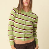 Stripe Button Down Cardigan