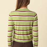 Stripe Button Down Cardigan