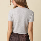 Short Sleeve Knit Sweater