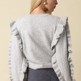 Ruffle Trim cardigan
