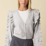 Ruffle Trim cardigan