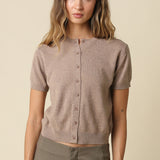 Short Sleeve Button Down Cardigan