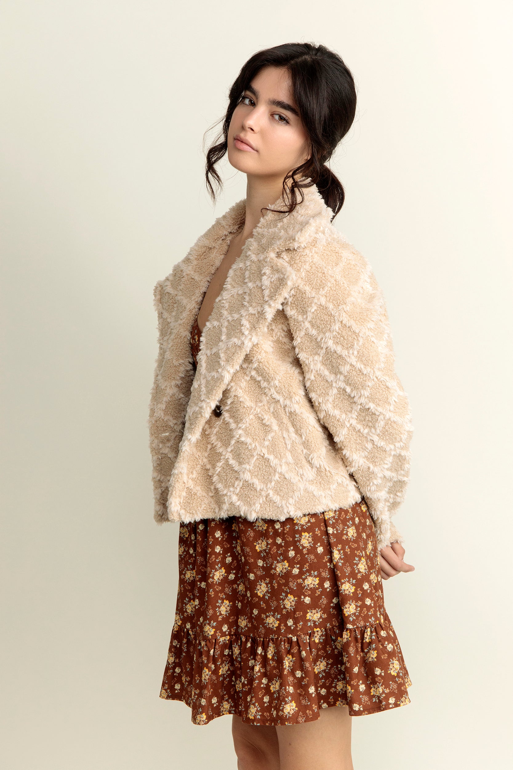Cropped Jacket - Beige, Women's Jackets Collection