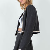 Braided Trim Tweed Jacket