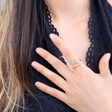 Double Wrap Baguette Ring