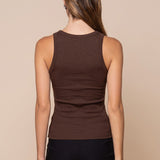 Rim V-Neck Lace Tank Top