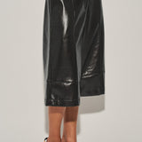 Wide Leg Leather Burmuda Pant