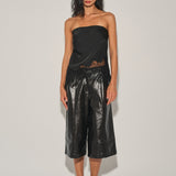 Satin Lace Trim Tube Top