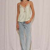 Satin Lace Sleeveless Cami
