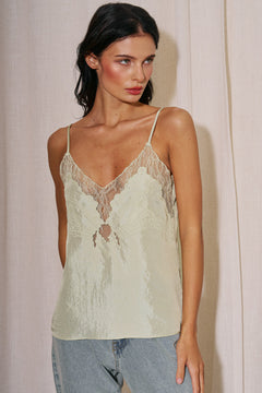 Satin Lace Sleeveless Cami
