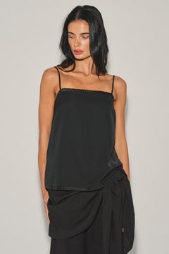 Organza Trim Satin Camisole