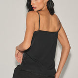 Organza Trim Satin Camisole