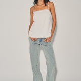 Organza Trim Satin Camisole