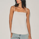 Organza Trim Satin Camisole
