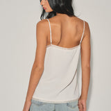 Organza Trim Satin Camisole