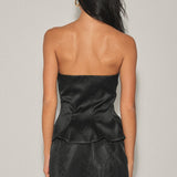 Satin Effect Bandeau Top