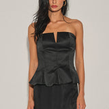 Satin Effect Bandeau Top