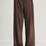 Satin Drawstring Mid Rise Pant