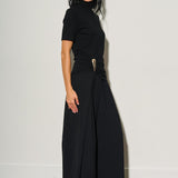 Mock Neck Top With Gold Trim
