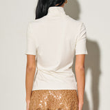 Sequin Lace Mini Skirt