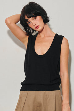 Tank Top With Scoop Neck Sweater