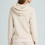 Waffle Knit Drawstring Hoodie
